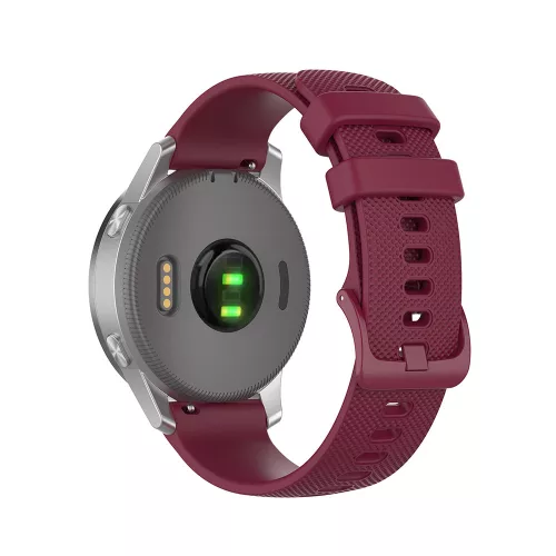 Techsuit - Watchband 18mm (W006) - Huawei Watch GT 4 (41mm)/W1/Honor Watch S1/Garmin Venu 2S/Vivoactive 4S - Burgundy