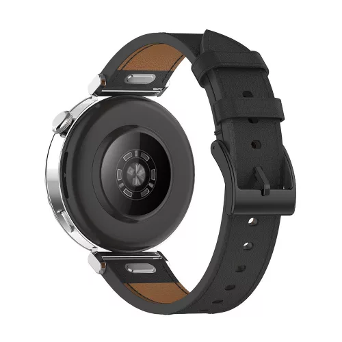 Techsuit - Watchband 18mm (W073) - Huawei Watch GT 4 (41mm)/W1/Honor Watch S1/Garmin Venu 2S/Vivoactive 4S - Black