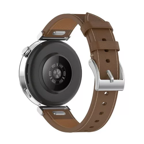 Techsuit - Watchband 18mm (W073) - Huawei Watch GT 4 (41mm)/W1/Honor Watch S1/Garmin Venu 2S/Vivoactive 4S - Brown