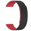 Techsuit - Watchband 18mm (W074) - Huawei Watch GT 4 (41mm)/W1/Honor Watch S1/Garmin Venu 2S/Vivoactive 4S - Black / Red