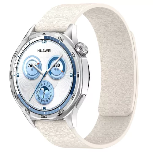 Techsuit - Watchband 18mm (W074) - Huawei Watch GT 4 (41mm)/W1/Honor Watch S1/Garmin Venu 2S/Vivoactive 4S - Beige