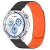 Techsuit - Watchband 20mm (W074) - Samsung Galaxy Watch4/5/Active 2, Huawei Watch GT 3 (42mm)/GT 3 Pro (43mm) - Black/Orange
