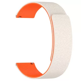   Techsuit - Watchband 22mm (W074) - Samsung Galaxy Watch (46mm)/Watch 3/Gear S3, Huawei Watch GT/GT 2 (46mm) - Beige / Orange