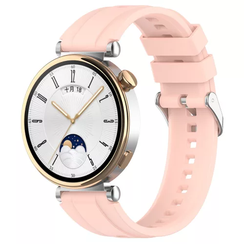 Techsuit - Watchband 18mm (W075) - Huawei Watch GT 4 (41mm)/W1/Honor Watch S1/Garmin Venu 2S/Vivoactive 4S - Pink