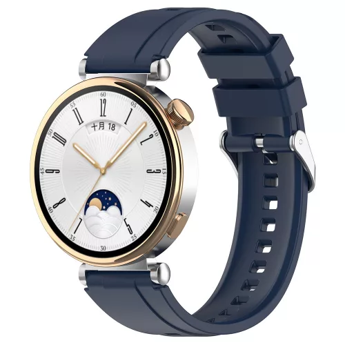 Techsuit - Watchband 18mm (W075) - Huawei Watch GT 4 (41mm)/W1/Honor Watch S1/Garmin Venu 2S/Vivoactive 4S - Navy Blue