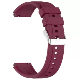   Techsuit - Watchband 18mm (W075) - Huawei Watch GT 4 (41mm)/W1/Honor Watch S1/Garmin Venu 2S/Vivoactive 4S - Bordeaux