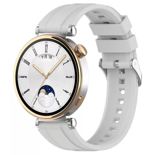 Techsuit - Watchband 18mm (W075) - Huawei Watch GT 4 (41mm)/W1/Honor Watch S1/Garmin Venu 2S/Vivoactive 4S - Grey