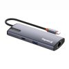 ColorWay - Docking Station (CW-HUB03) - 4x USB, Type-C, RJ45, PD 100W, 5Gps, Ethernet 1 GbE, 5A, Indicator, Cable - Silver