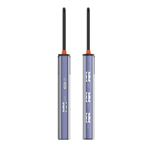 ColorWay - Docking Station (CW-HUB03) - 4x USB, Type-C, RJ45, PD 100W, 5Gps, Ethernet 1 GbE, 5A, Indicator, Cable - Silver