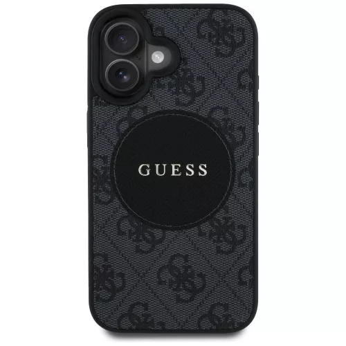 Guess - 4G Kör Klasszikus Logó MagSafe (GUHMP16SP4PGRSGK) - iPhone 16 - Fekete