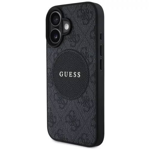 Guess - 4G Kör Klasszikus Logó MagSafe (GUHMP16SP4PGRSGK) - iPhone 16 - Fekete