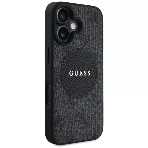 Guess - 4G Kör Klasszikus Logó MagSafe (GUHMP16SP4PGRSGK) - iPhone 16 - Fekete