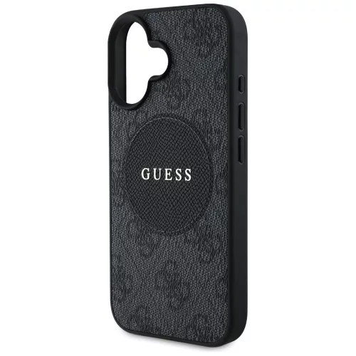 Guess - 4G Kör Klasszikus Logó MagSafe (GUHMP16SP4PGRSGK) - iPhone 16 - Fekete
