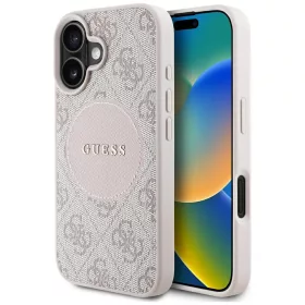   Guess - 4G Kör Klasszikus Logó MagSafe (GUHMP16SP4PGRSGP) - iPhone 16 - Rózsaszín