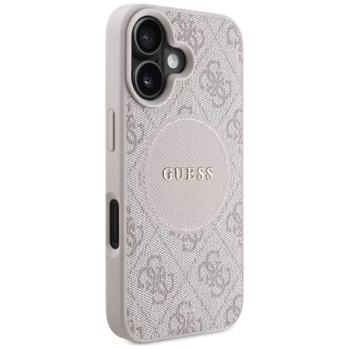 Guess - 4G Kör Klasszikus Logó MagSafe (GUHMP16SP4PGRSGP) - iPhone 16 - Rózsaszín