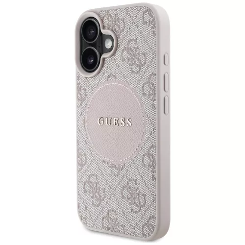 Guess - 4G Kör Klasszikus Logó MagSafe (GUHMP16SP4PGRSGP) - iPhone 16 - Rózsaszín