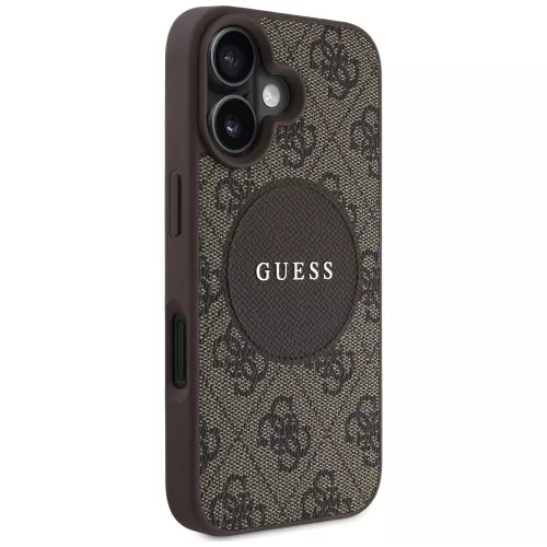 Guess - 4G Kör Klasszikus Logó MagSafe (GUHMP16SP4PGRSGW) - iPhone 16 - Barna