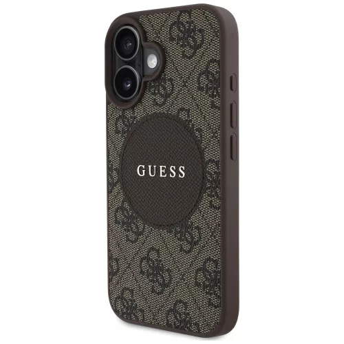 Guess - 4G Kör Klasszikus Logó MagSafe (GUHMP16SP4PGRSGW) - iPhone 16 - Barna