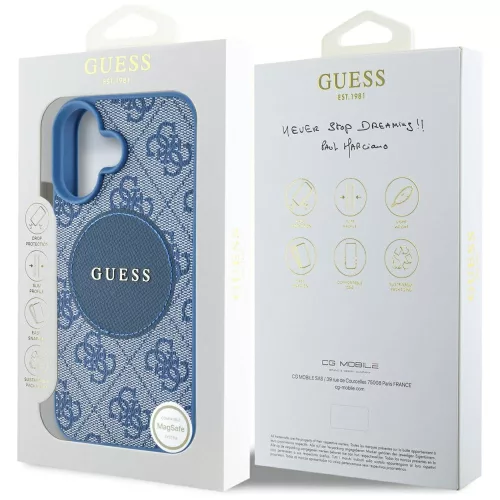 Guess - 4G Kör Klasszikus Logó MagSafe (GUHMP16SP4PGRSGB) - iPhone 16 - Kék