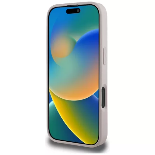 Guess - 4G Kör Klasszikus Logó MagSafe (GUHMP16LP4PGRSGP) - iPhone 16 Pro - Rózsaszín