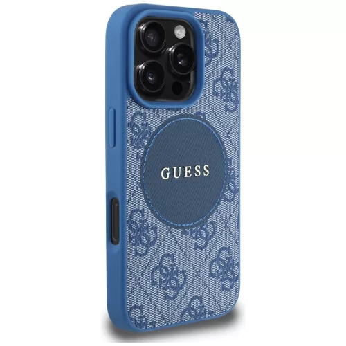 Guess - 4G Kör Klasszikus Logó MagSafe (GUHMP16LP4PGRSGB) - iPhone 16 Pro - Kék