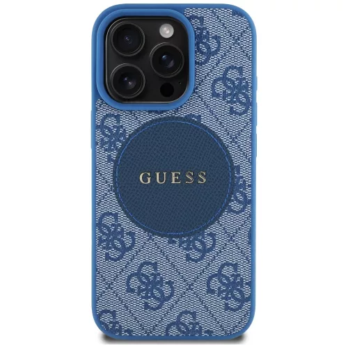 Guess - 4G Kör Klasszikus Logó MagSafe (GUHMP16LP4PGRSGB) - iPhone 16 Pro - Kék