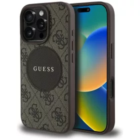   Guess - 4G Kör Klasszikus Logó MagSafe (GUHMP16XP4PGRSGW) - iPhone 16 Pro Max - Barna