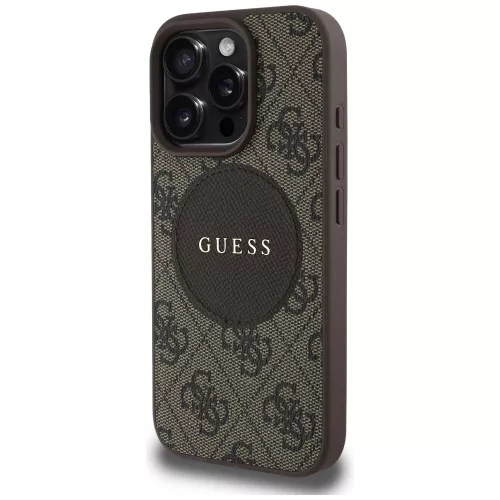 Guess - 4G Kör Klasszikus Logó MagSafe (GUHMP16XP4PGRSGW) - iPhone 16 Pro Max - Barna