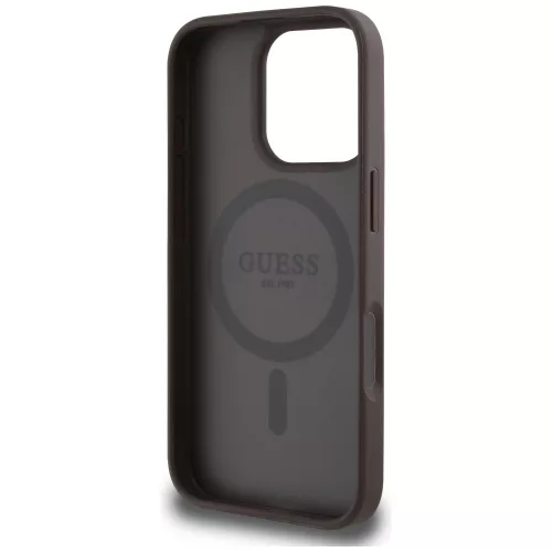 Guess - 4G Kör Klasszikus Logó MagSafe (GUHMP16XP4PGRSGW) - iPhone 16 Pro Max - Barna