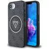 Guess - IML Fém Csillámos 4G Kör Háromszög MagSafe (GUHMPSE4HG4PRTGK) - iPhone 16e / iPhone 17e - Fekete