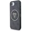 Guess - IML Fém Csillámos 4G Kör Háromszög MagSafe (GUHMPSE4HG4PRTGK) - iPhone 16e / iPhone 17e - Fekete