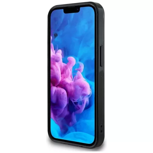 Guess - IML Fém Csillámos 4G Kör Háromszög MagSafe (GUHMPSE4HG4PRTGK) - iPhone 16e / iPhone 17e - Fekete