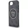 Guess - IML Fém Csillámos 4G Kör Háromszög MagSafe (GUHMPSE4HG4PRTGK) - iPhone 16e / iPhone 17e - Fekete