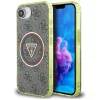 Guess - IML Fém Csillámos 4G Kör Háromszög MagSafe (GUHMPSE4HG4PRTGW) - iPhone 16e / iPhone 17e - Barna