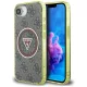 Guess - IML Fém Csillámos 4G Kör Háromszög MagSafe (GUHMPSE4HG4PRTGW) - iPhone 16e / iPhone 17e - Barna