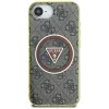 Guess - IML Fém Csillámos 4G Kör Háromszög MagSafe (GUHMPSE4HG4PRTGW) - iPhone 16e / iPhone 17e - Barna