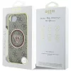 Guess - IML Fém Csillámos 4G Kör Háromszög MagSafe (GUHMPSE4HG4PRTGW) - iPhone 16e / iPhone 17e - Barna