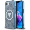 Guess - IML Fém Csillámos 4G Kör Háromszög MagSafe (GUHMPSE4HG4PRTGB) - iPhone 16e / iPhone 17e - Kék