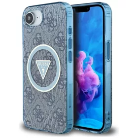   Guess - IML Metal Glitter 4G Circle Triangle MagSafe (GUHMPSE4HG4PRTGB) - iPhone 16e / iPhone 17e - Blue