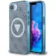 Guess - IML Fém Csillámos 4G Kör Háromszög MagSafe (GUHMPSE4HG4PRTGB) - iPhone 16e / iPhone 17e - Kék