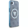 Guess - IML Metal Glitter 4G Circle Triangle MagSafe (GUHMPSE4HG4PRTGB) - iPhone 16e / iPhone 17e - Blue