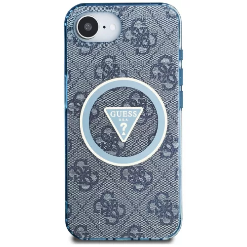 Guess - IML Metal Glitter 4G Circle Triangle MagSafe (GUHMPSE4HG4PRTGB) - iPhone 16e / iPhone 17e - Blue