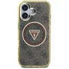 Guess - IML Metal Glitter 4G Circle Triangle MagSafe (GUHMP16SHG4PRTGW) - iPhone 16 - Brown