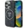 Guess - IML Fém Csillámos 4G Kör Háromszög MagSafe (GUHMP16LHG4PRTGK) - iPhone 16 Pro - Fekete