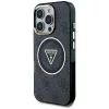 Guess - IML Fém Csillámos 4G Kör Háromszög MagSafe (GUHMP16LHG4PRTGK) - iPhone 16 Pro - Fekete