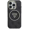 Guess - IML Fém Csillámos 4G Kör Háromszög MagSafe (GUHMP16LHG4PRTGK) - iPhone 16 Pro - Fekete