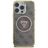 Guess - IML Metal Glitter 4G Circle Triangle MagSafe (GUHMP16LHG4PRTGW) - iPhone 16 Pro - Brown
