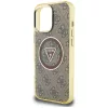 Guess - IML Metal Glitter 4G Circle Triangle MagSafe (GUHMP16LHG4PRTGW) - iPhone 16 Pro - Brown