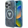 Guess - IML Fém Csillámos 4G Kör Háromszög MagSafe (GUHMP16XHG4PRTGB) - iPhone 16 Pro Max - Kék
