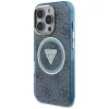 Guess - IML Fém Csillámos 4G Kör Háromszög MagSafe (GUHMP16XHG4PRTGB) - iPhone 16 Pro Max - Kék